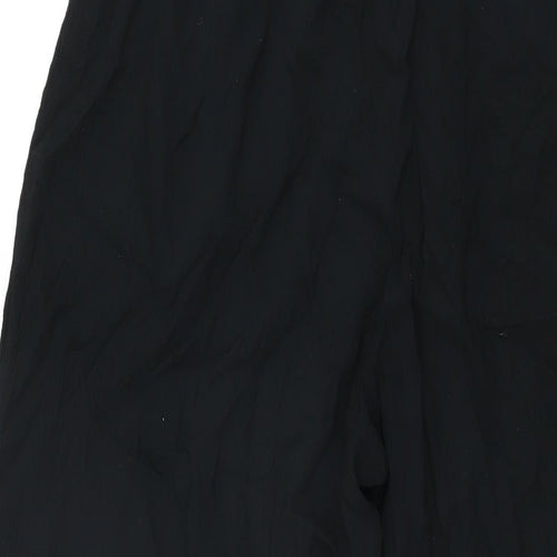 Marks and Spencer Womens Black Viscose Trousers Size 12 L29.5 in Regular