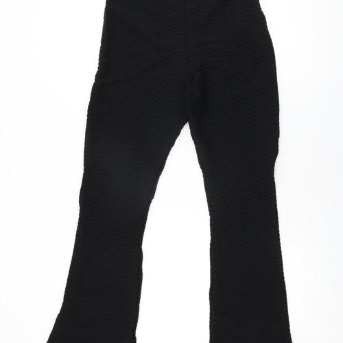 Pink Vanilla Womens Black Polyester Trousers Size 12 L30 in Regular