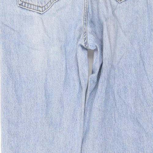 Miss Selfridge Womens Blue Cotton Mom Jeans Size 10 L27 in Regular Button