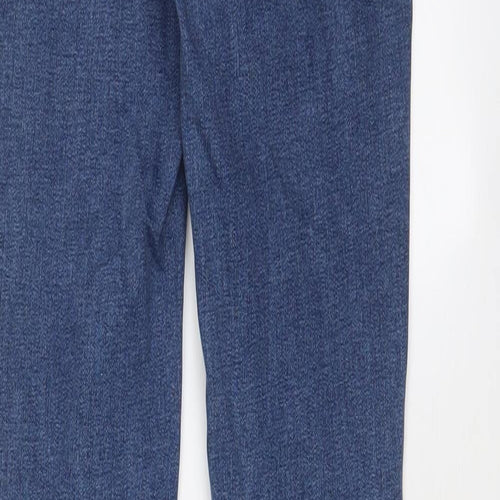 TU Womens Blue Cotton Straight Jeans Size 10 L30 in Slim Zip