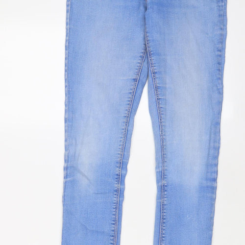 Denim & Co. Womens Blue Cotton Skinny Jeans Size 10 L29 in Regular Zip