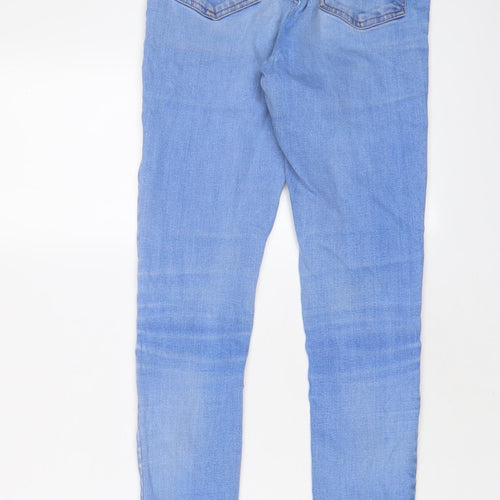 Denim & Co. Womens Blue Cotton Skinny Jeans Size 10 L29 in Regular Zip