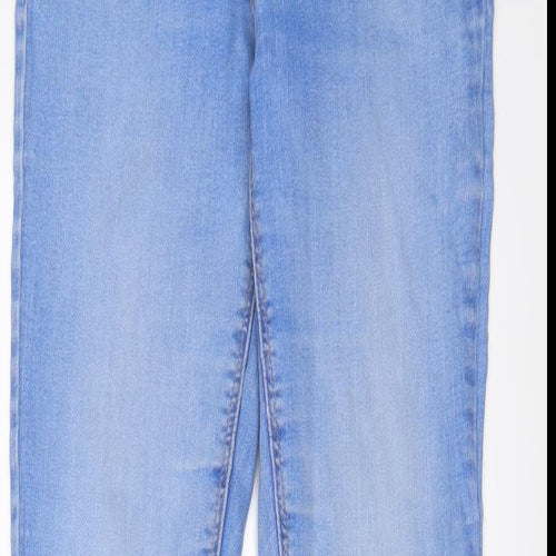 Denim & Co. Womens Blue Cotton Skinny Jeans Size 10 L29 in Regular Zip