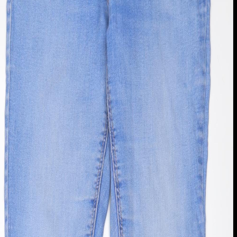 Denim & Co. Womens Blue Cotton Skinny Jeans Size 10 L29 in Regular Zip