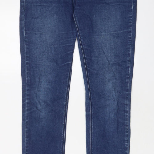 New Look Womens Blue Cotton Skinny Jeans Size 10 L32 in Regular Zip