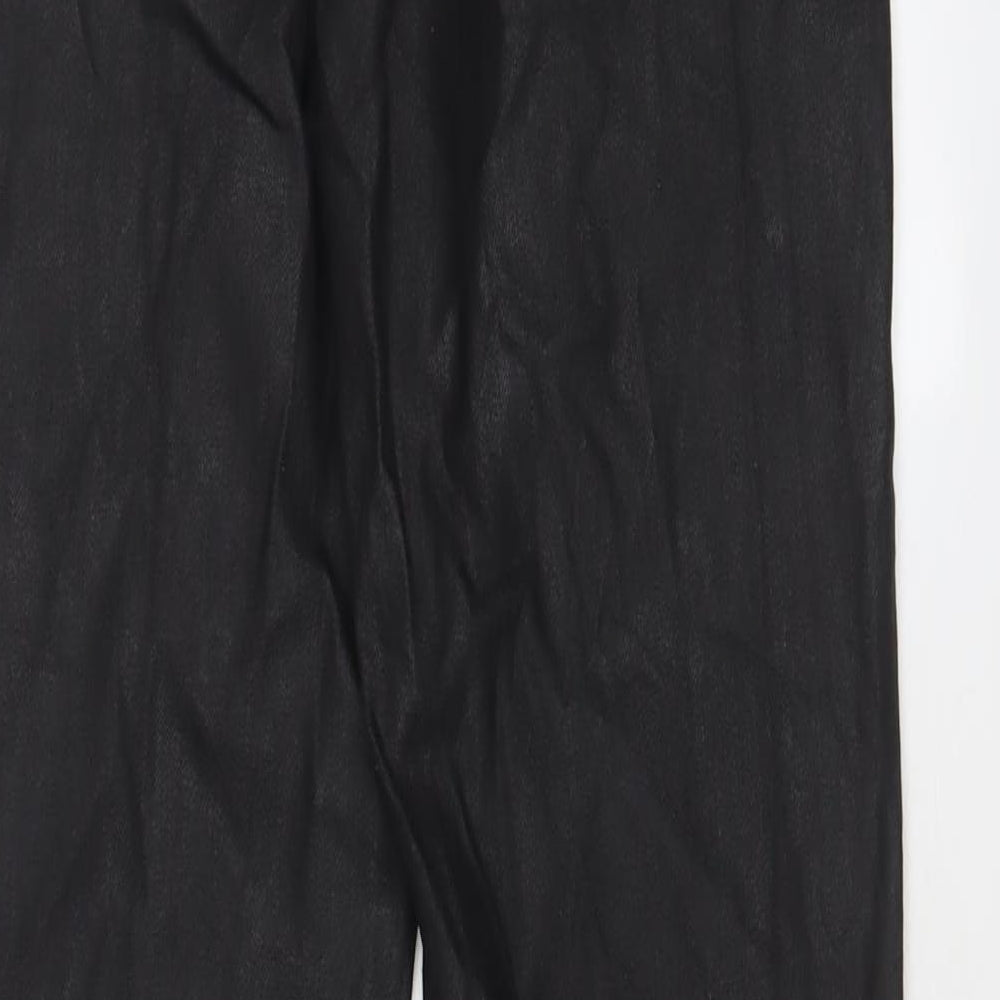 Topshop Womens Black Cotton Straight Jeans Size 26 in L32 in Regular Zip