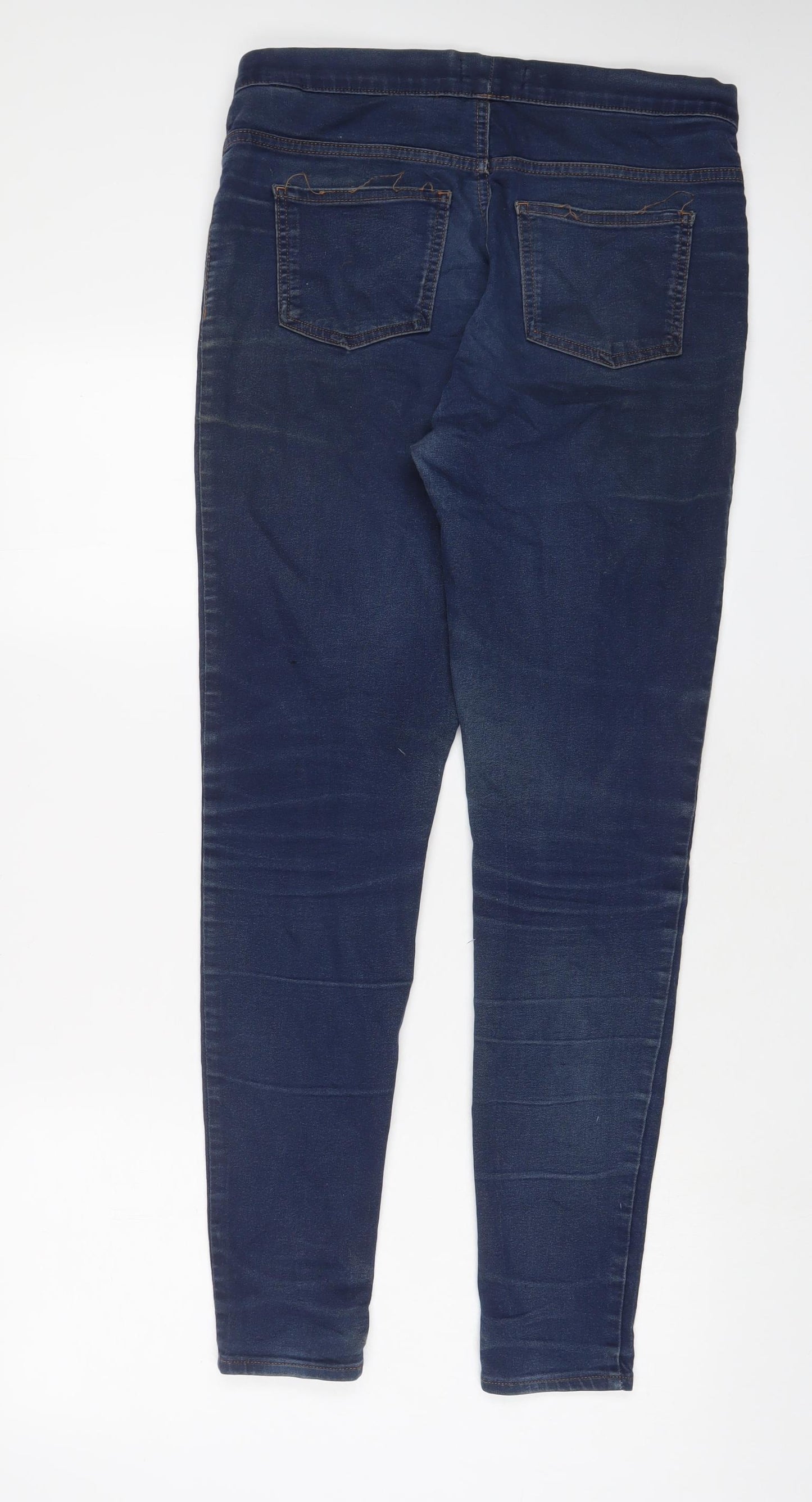 Marks and Spencer Womens Blue Cotton Jegging Jeans Size 12 L31 in Regular