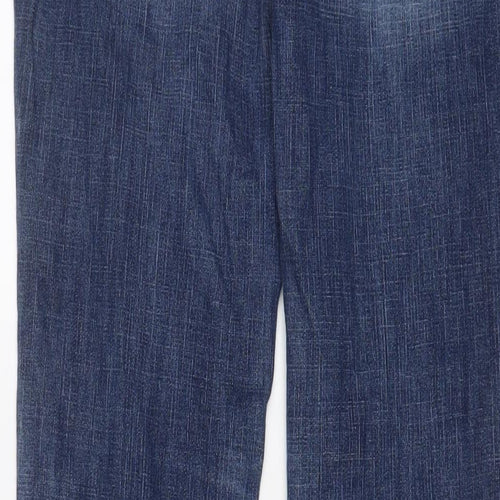 Gap Womens Blue Cotton Straight Jeans Size 10 L31 in Regular Zip