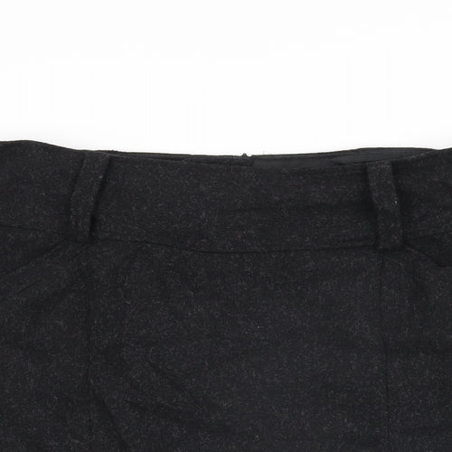 Dorothy Perkins Womens Black Wool Straight & Pencil Skirt Size 14 Zip