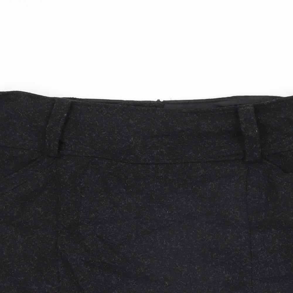 Dorothy Perkins Womens Black Wool Straight & Pencil Skirt Size 14 Zip