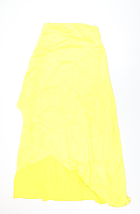 ASOS Womens Yellow Polyester Maxi Skirt Size 8