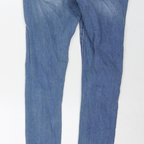 Denim & Co. Womens Blue Cotton Skinny Jeans Size 10 L30 in Regular Zip