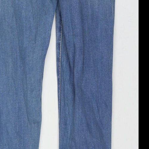 Denim & Co. Womens Blue Cotton Skinny Jeans Size 10 L30 in Regular Zip