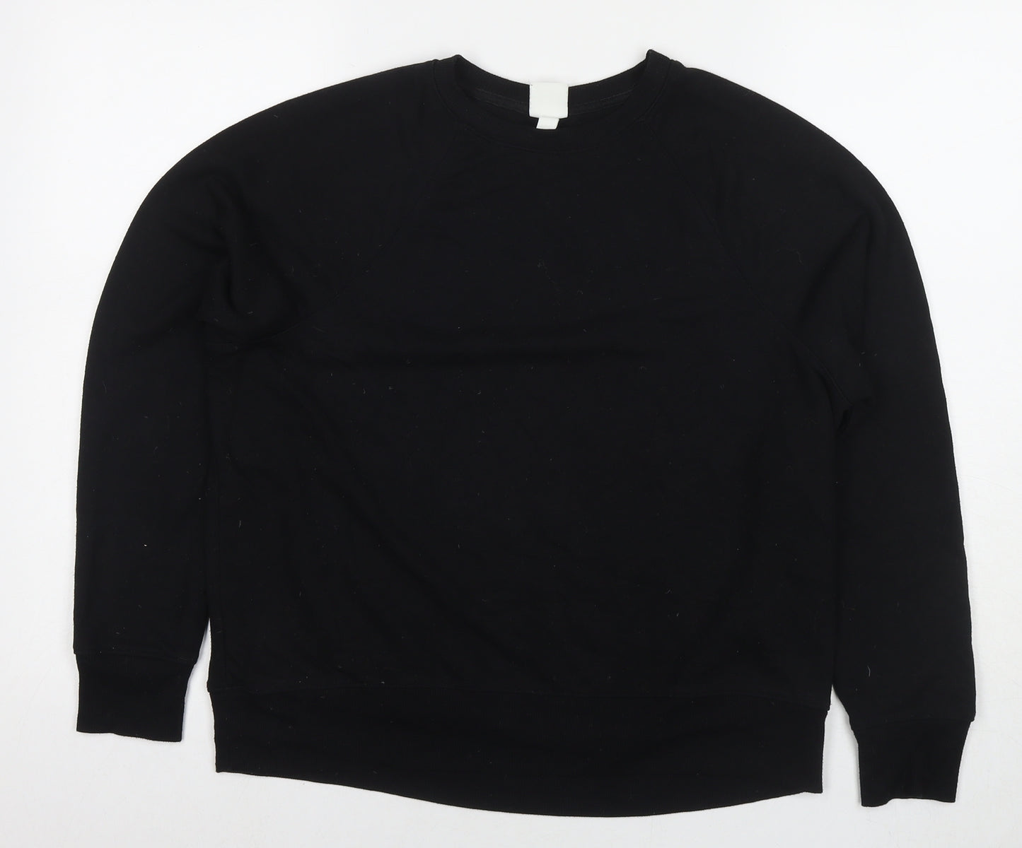 H&M Womens Black Cotton Pullover Sweatshirt Size M Pullover