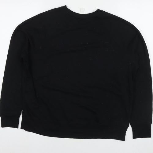 H&M Womens Black Cotton Pullover Sweatshirt Size M Pullover