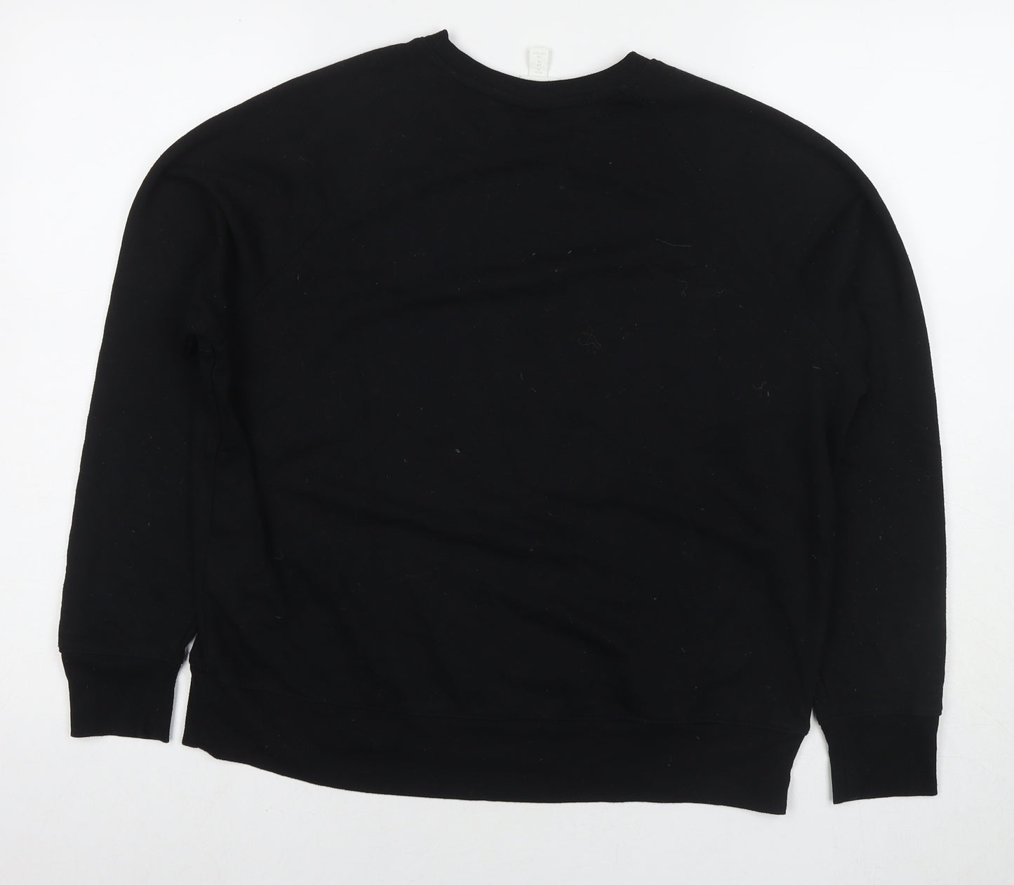 H&M Womens Black Cotton Pullover Sweatshirt Size M Pullover