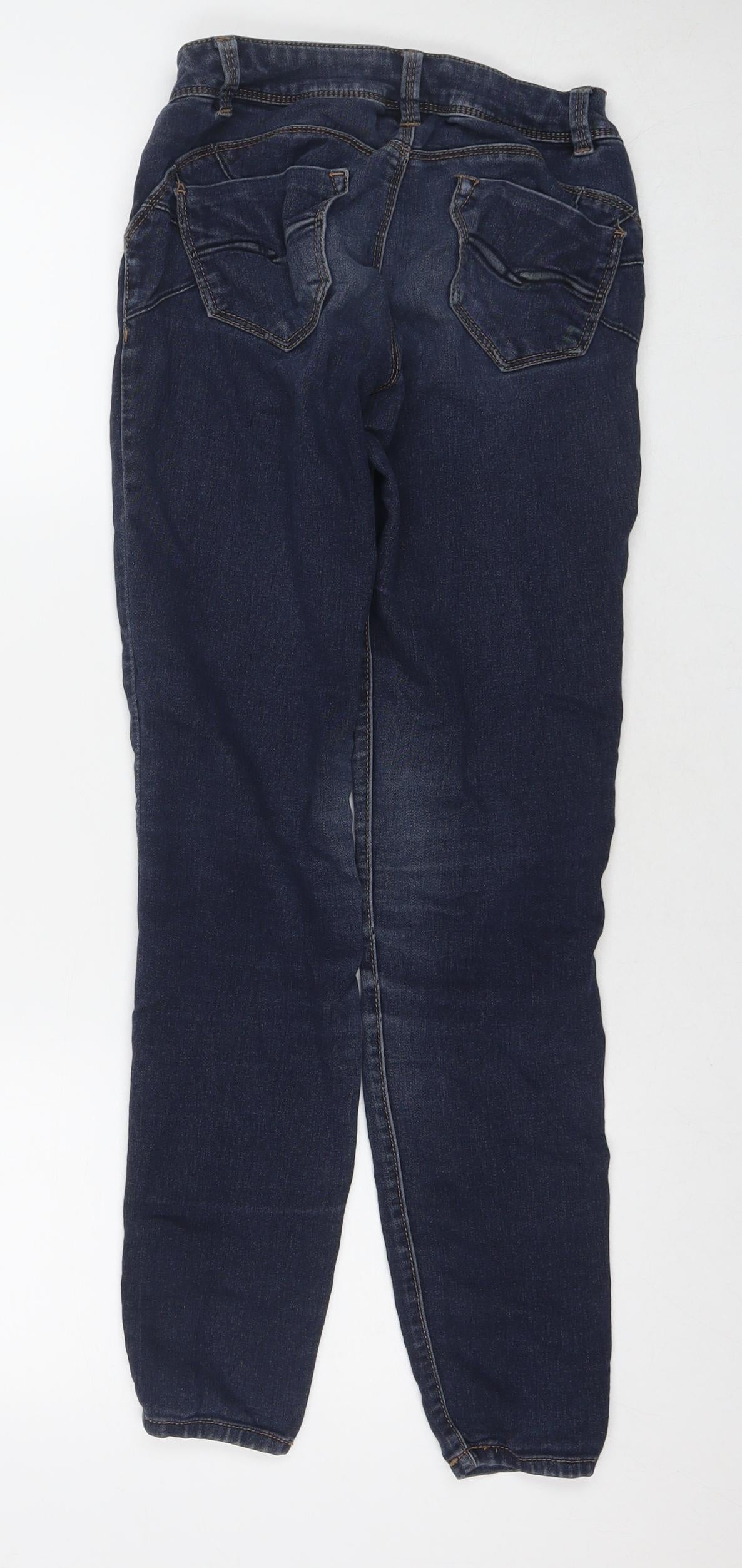 Blue Spice Womens Blue Cotton Skinny Jeans Size 26 in L30 in Regular Zip