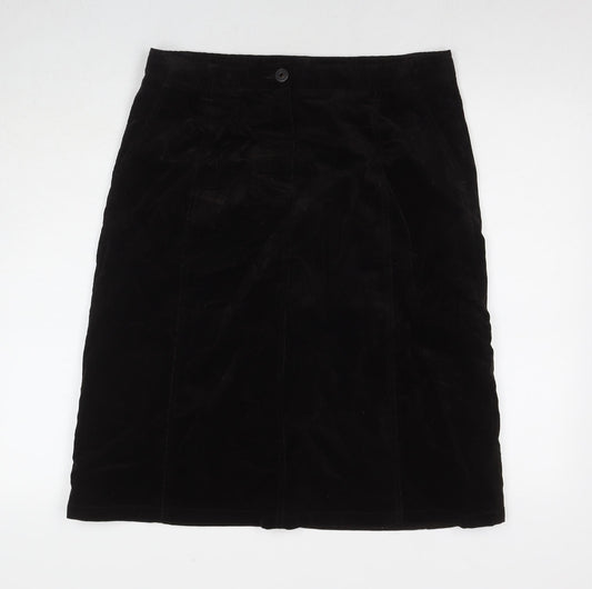 Alex&Co. Womens Brown Cotton A-Line Skirt Size 14 Zip