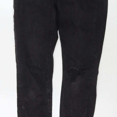 Denim & Co. Womens Black Cotton Skinny Jeans Size 10 L27 in Regular Zip