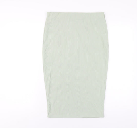 In the Style Womens Green Polyester Straight & Pencil Skirt Size 14