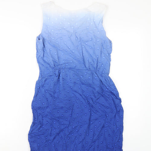 Joules Womens Blue Cotton Tank Dress Size 10 Round Neck Pullover