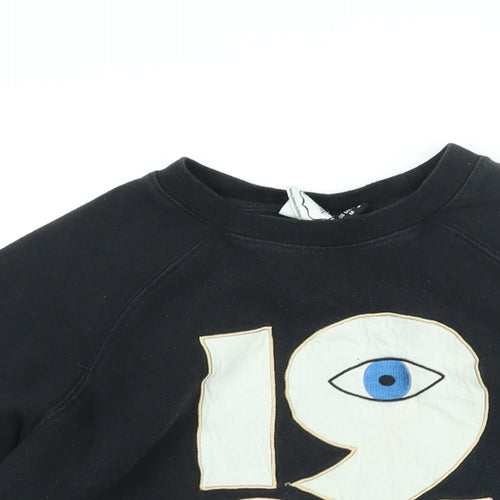 Joanie Womens Black Polyester Pullover Sweatshirt Size M Pullover - 1984 Eyes