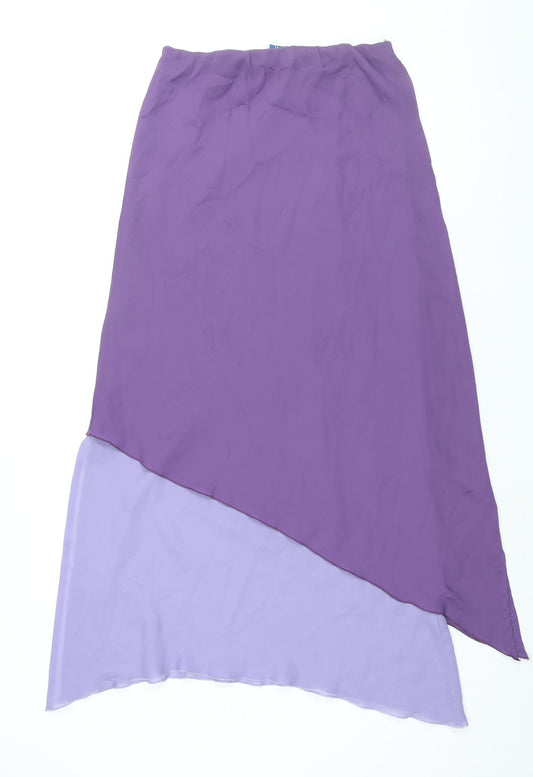 Dorothy Perkins Womens Purple Polyester Maxi Skirt Size 14 - Layered