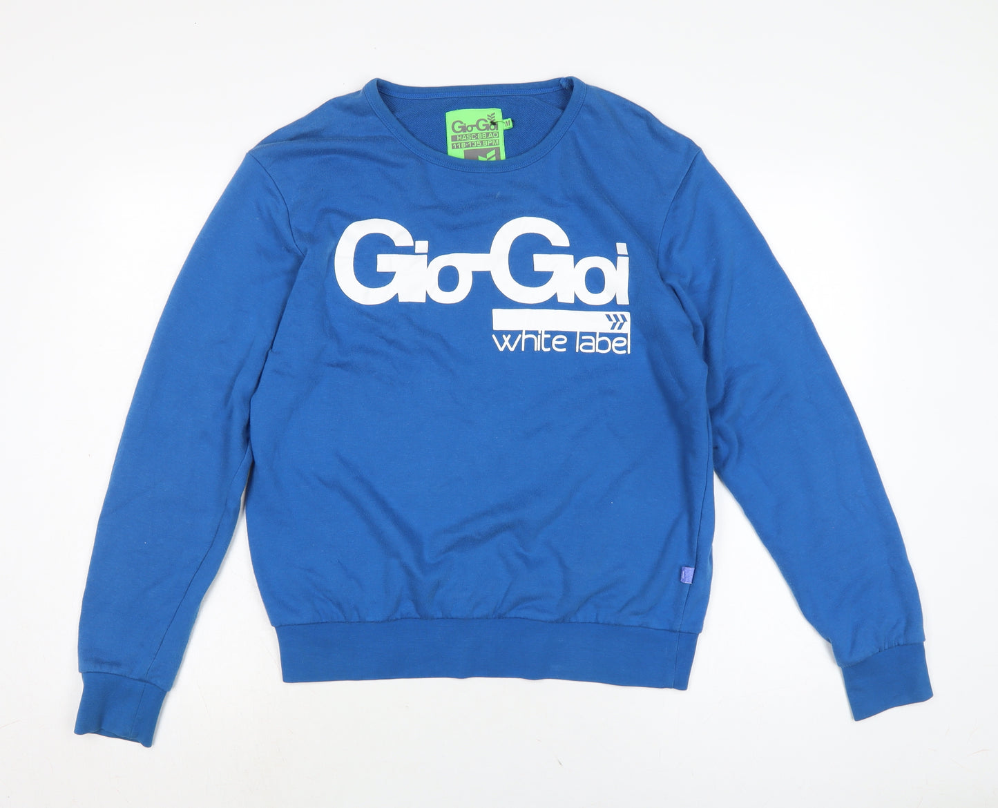 Gio-Goi Womens Blue Cotton Pullover Sweatshirt Size M