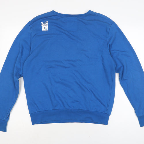 Gio-Goi Womens Blue Cotton Pullover Sweatshirt Size M