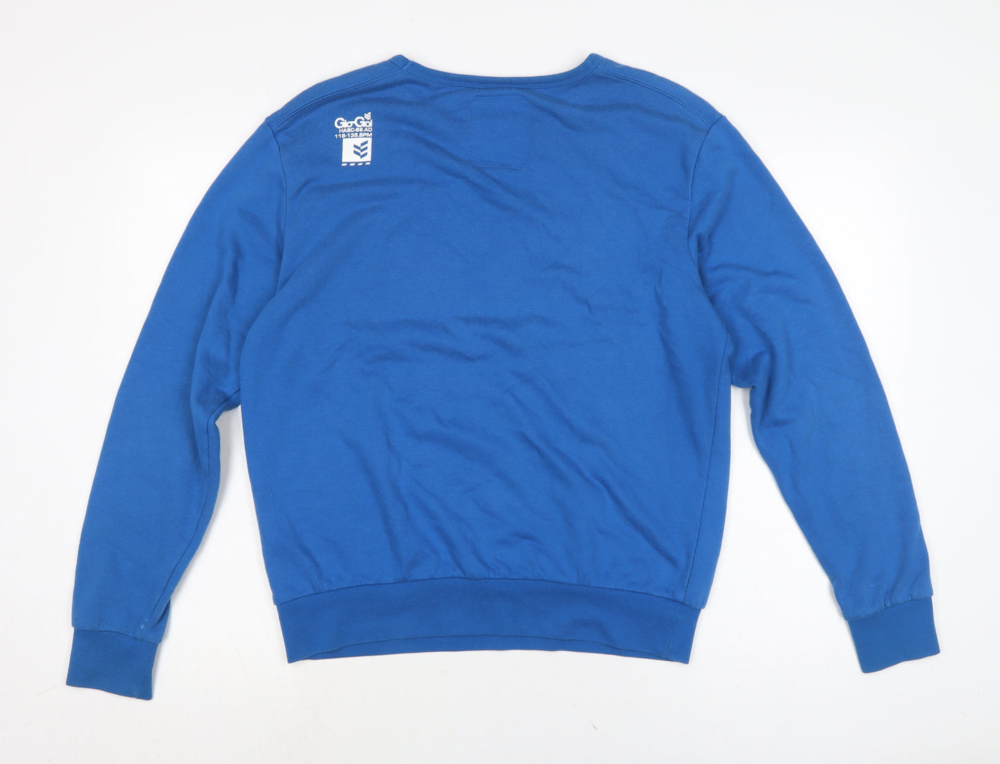 Gio-Goi Womens Blue Cotton Pullover Sweatshirt Size M