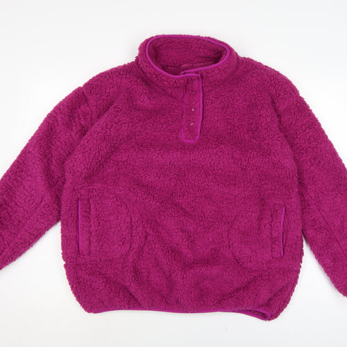 NEXT Womens Purple Mock Neck Polyester Pullover Jumper Size 12