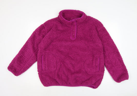 NEXT Womens Purple Mock Neck Polyester Pullover Jumper Size 12