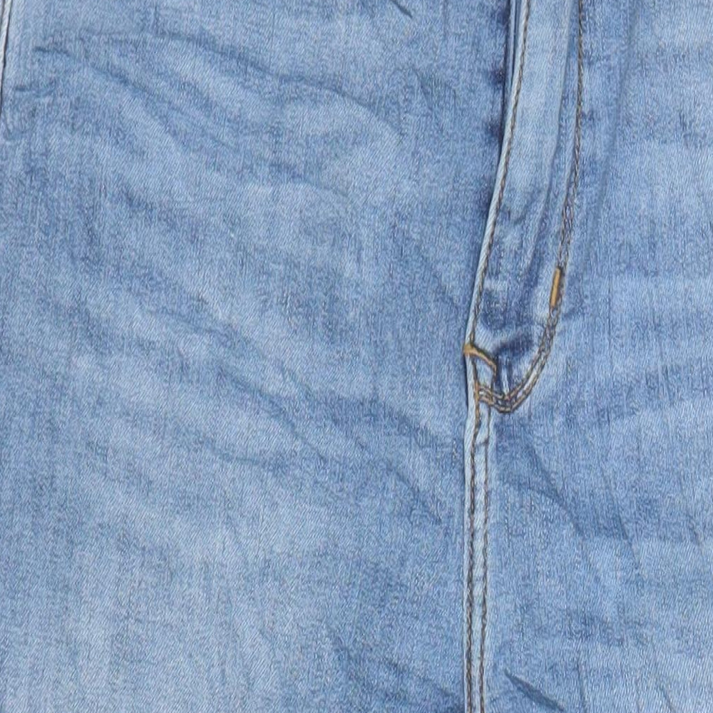 M&S Womens Blue Cotton Skinny Jeans Size 10 L25 in Regular