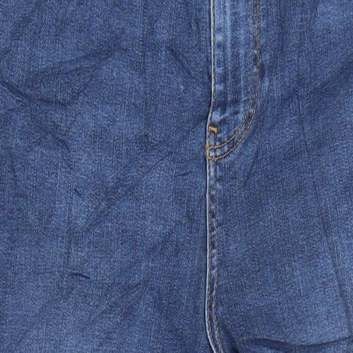 M&S Womens Blue Cotton Flared Jeans Size 10 L26 in Regular