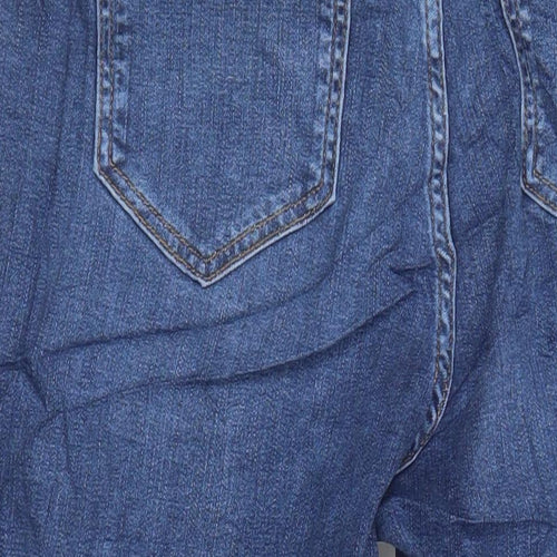 M&S Womens Blue Cotton Flared Jeans Size 10 L26 in Regular