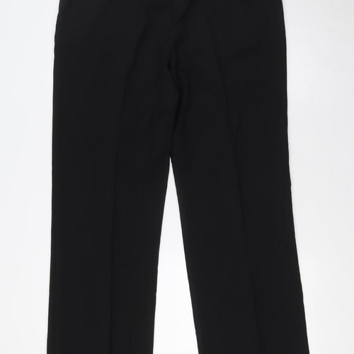 ASOS Womens Black Polyester Trousers Size 12 L35 in Regular Zip