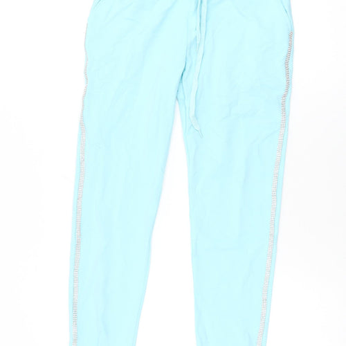 Emma & Ashley Womens Blue Cotton Jogger Trousers Size L L29.5 in Regular Drawstring