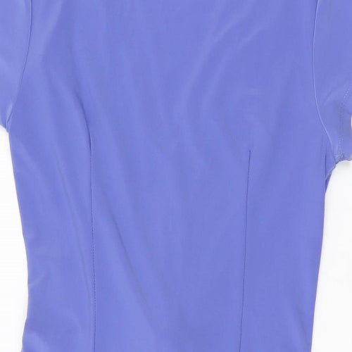 Joseph Ribkoff Womens Blue Polyester A-Line Size 10 V-Neck Pullover