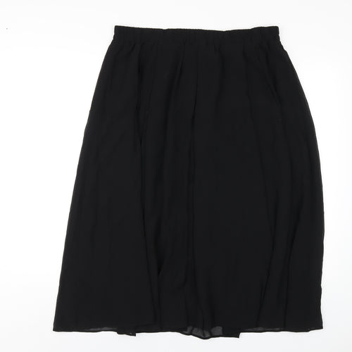 Hush Womens Black Polyester A-Line Skirt Size 14