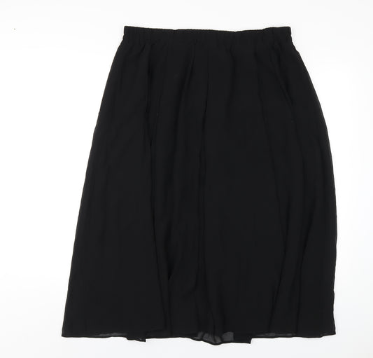 Hush Womens Black Polyester A-Line Skirt Size 14