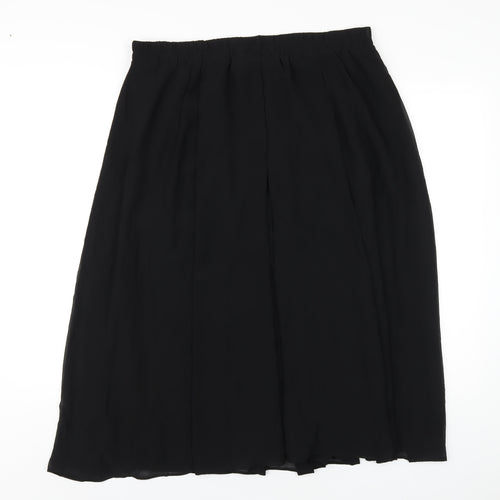 Hush Womens Black Polyester A-Line Skirt Size 14