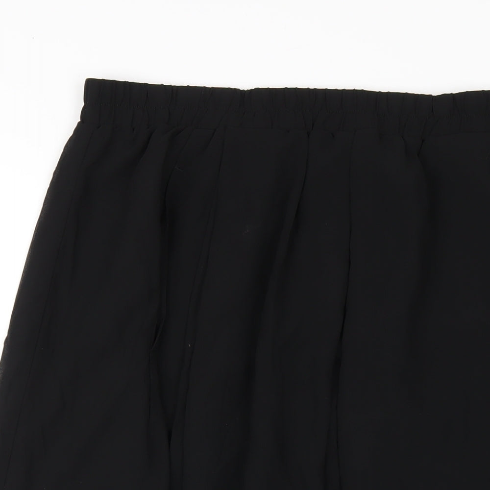 Hush Womens Black Polyester A-Line Skirt Size 14