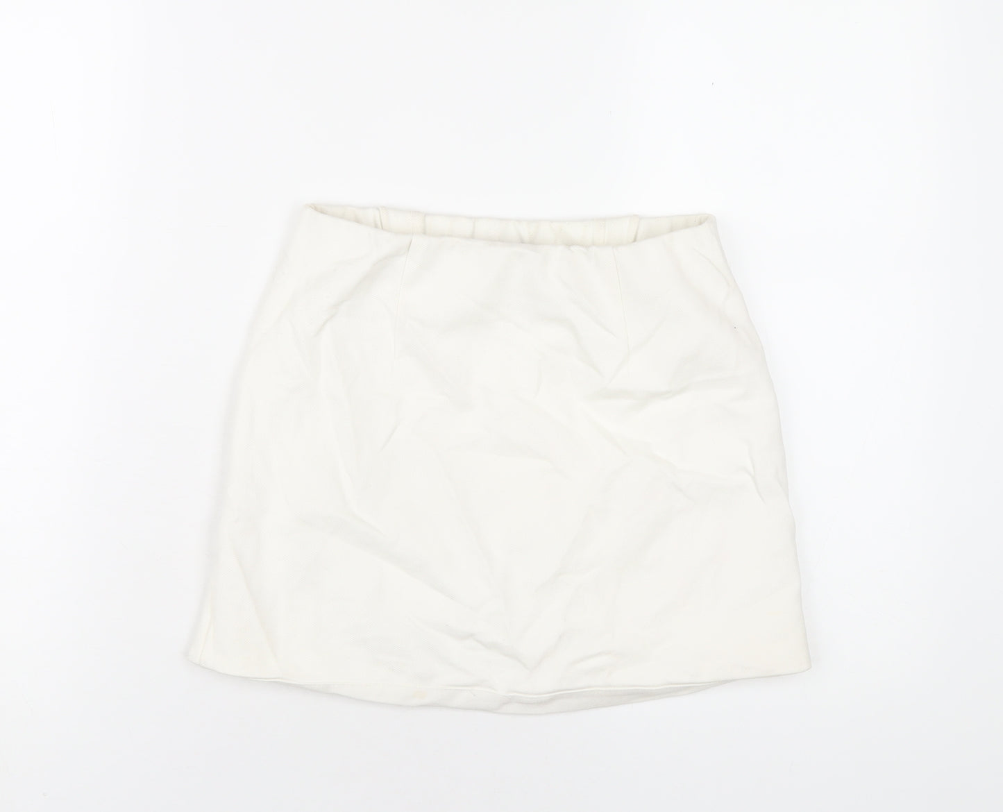 Topshop Womens White Viscose Mini Skirt Size 8