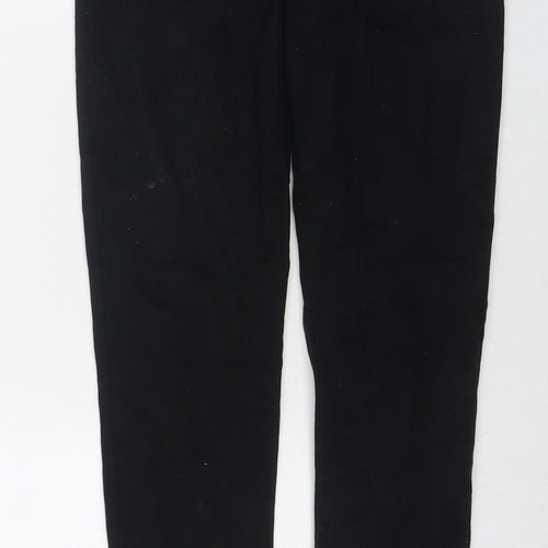 Matalan Womens Black Cotton Skinny Jeans Size 10 L29 in Regular Zip