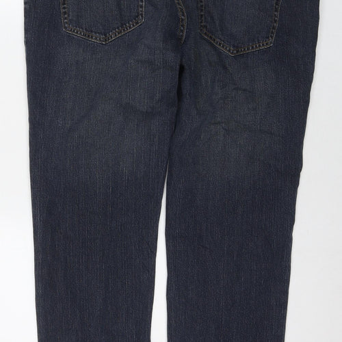 TU Mens Blue Cotton Straight Jeans Size 40 in L30 in Regular Zip