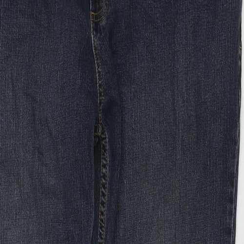 TU Mens Blue Cotton Straight Jeans Size 40 in L30 in Regular Zip