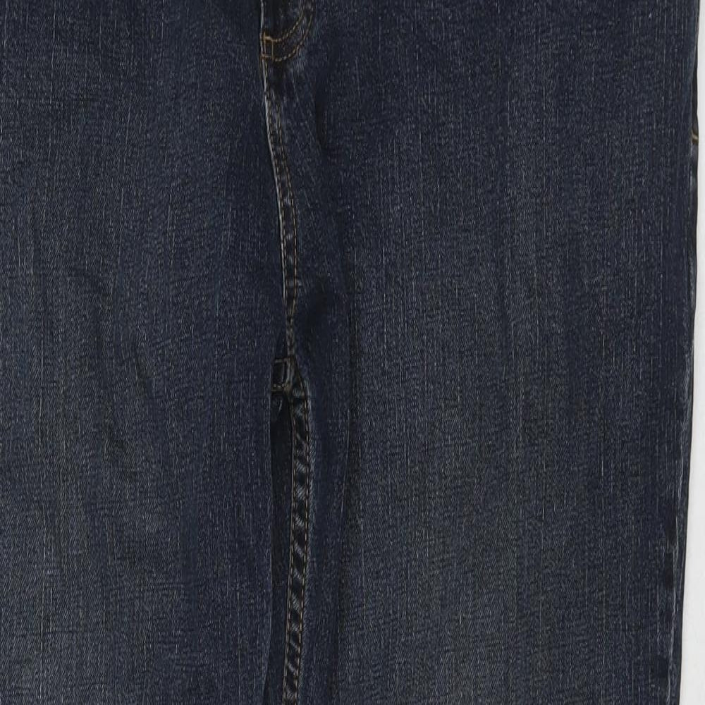 TU Mens Blue Cotton Straight Jeans Size 40 in L30 in Regular Zip