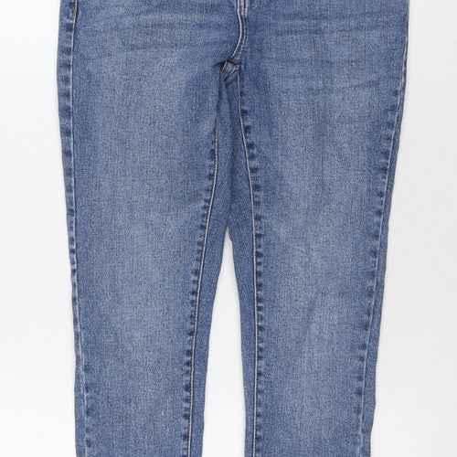 George Womens Blue Cotton Skinny Jeans Size 10 L28 in Regular Zip