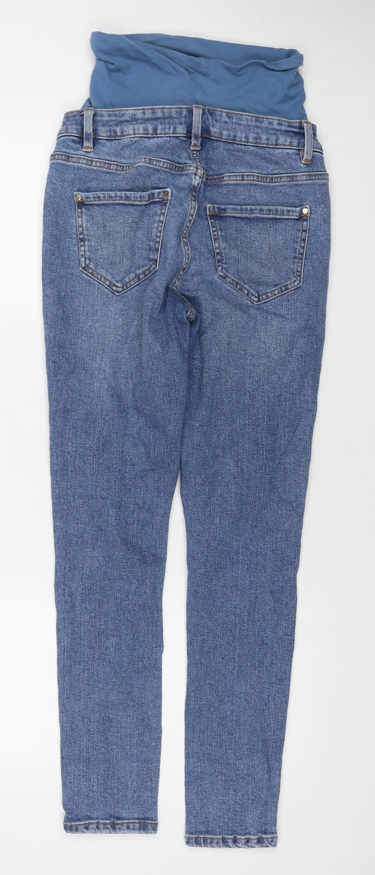 George Womens Blue Cotton Skinny Jeans Size 10 L28 in Regular Zip