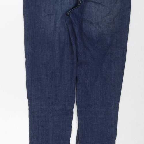 Denim & Co. Womens Blue Cotton Skinny Jeans Size 10 L28 in Regular Zip